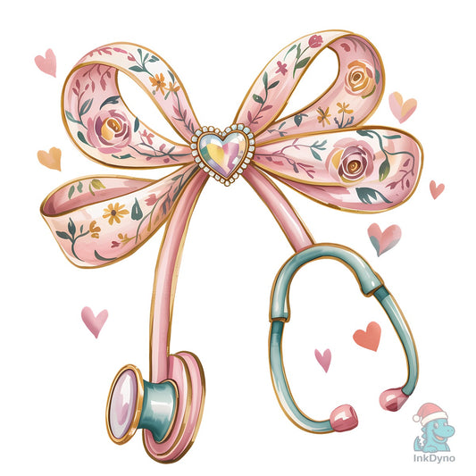 Pink Valentine Coquette Nurse - DTF Transfer