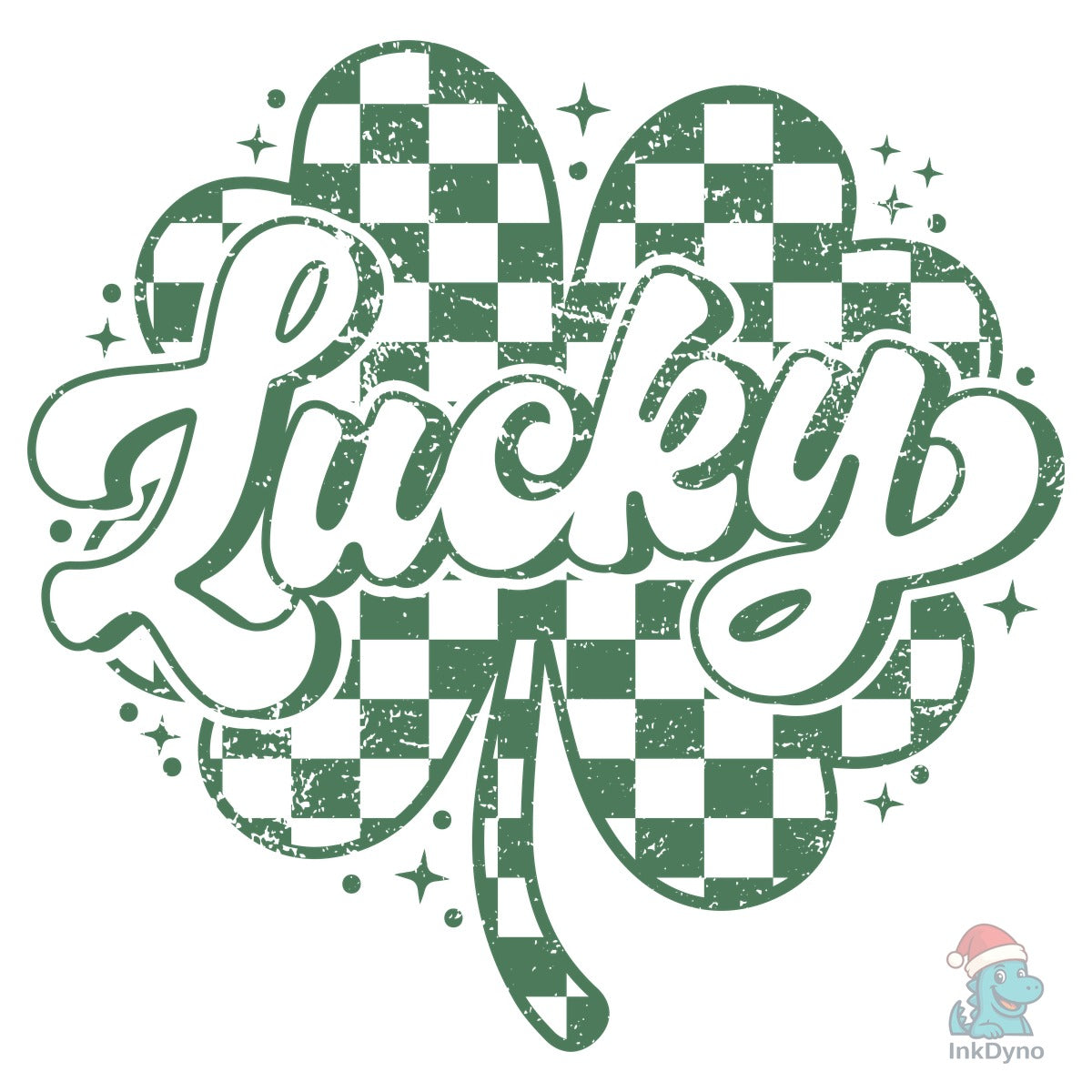 St Patrick's Lucky Shamrock Checkered