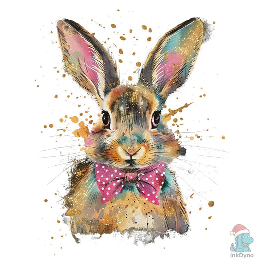 Coquette Bunny Bow Easter Glitter P - DTF Transfer