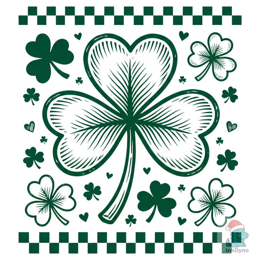 Hand Drawn Shamrock St Patrick - DTF Transfer