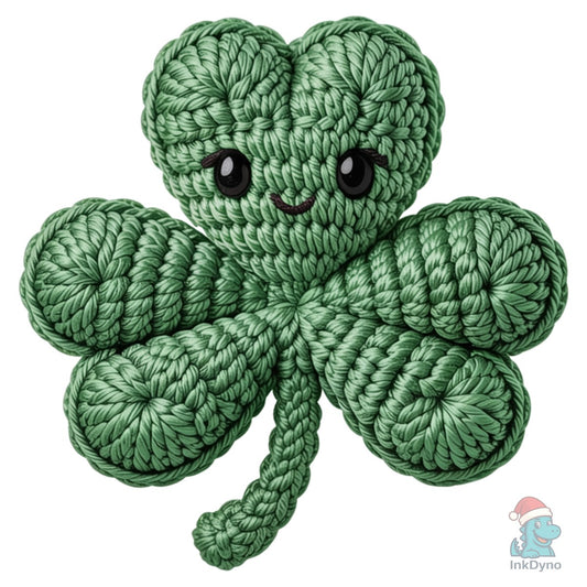 St Patrick's Day Crochet Shamrock - DTF Transfer