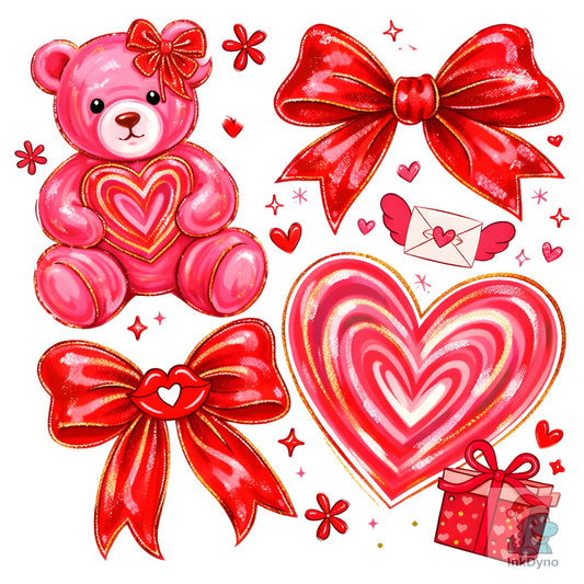 Valentine Teddy Bear - DTF Transfer