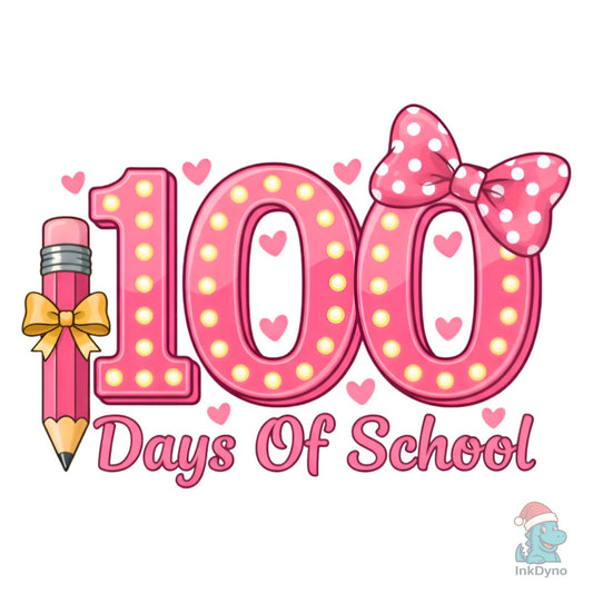 Coquette 100 Days of School Pencil - DTF Transfer