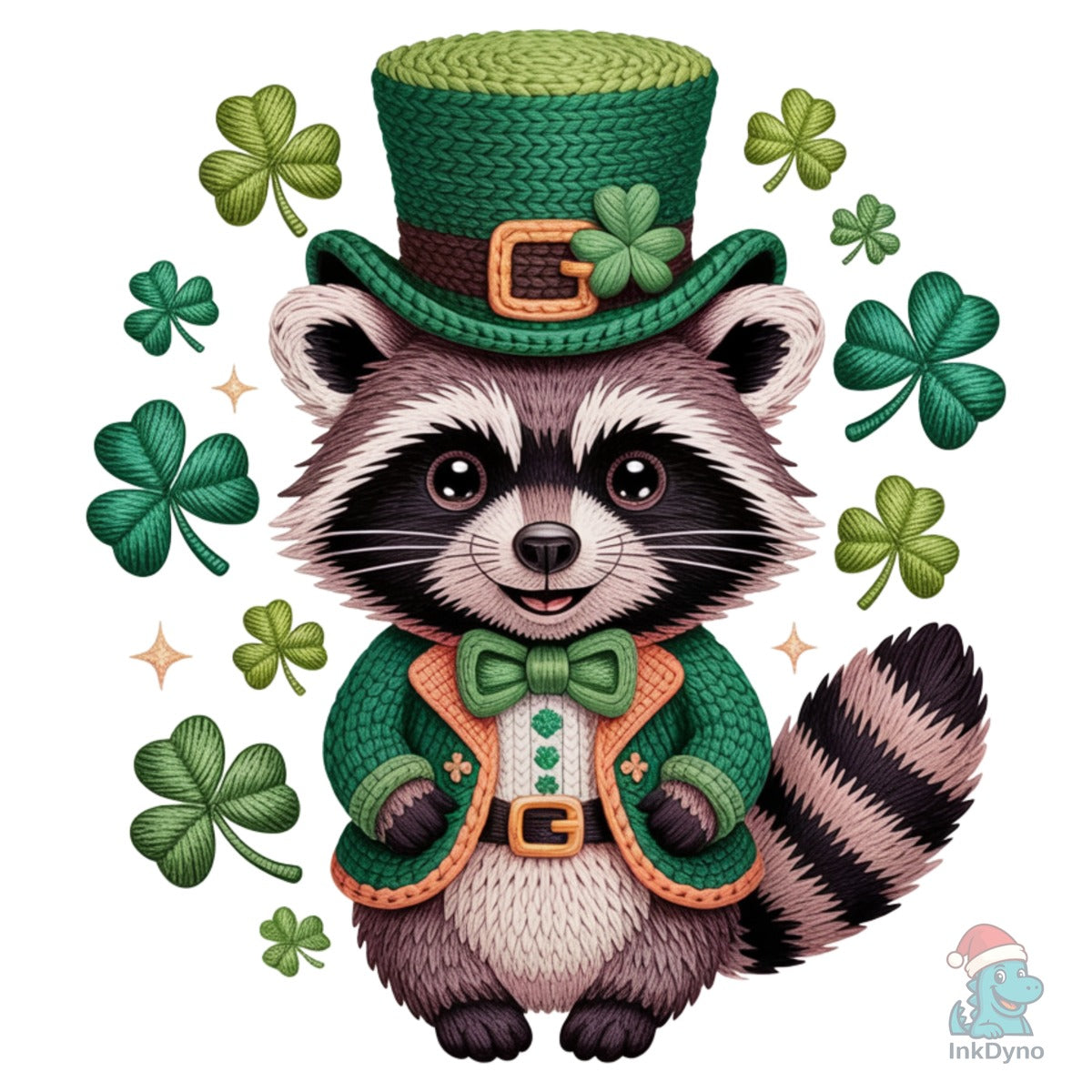 Lucky Raccoon St Patrick's Day