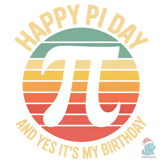 Happy Pi Day Birthday Retro Pi Tee - DTF Transfer