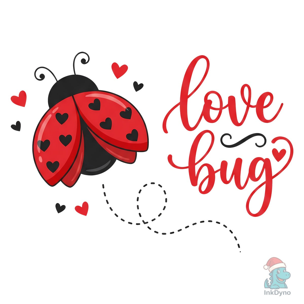 Love Bug Ladybug Valentine Illustration