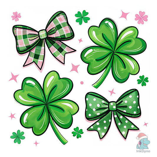 Preppy St. Patricks Day Shamrock - DTF Transfer