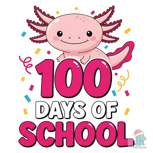 100 Days of School Axolotl - DTF Transfer