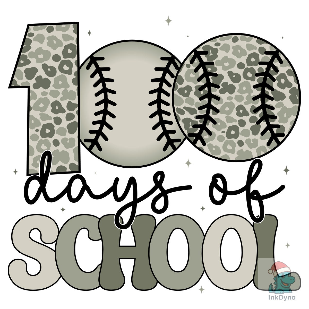 100 Days of School Baseball