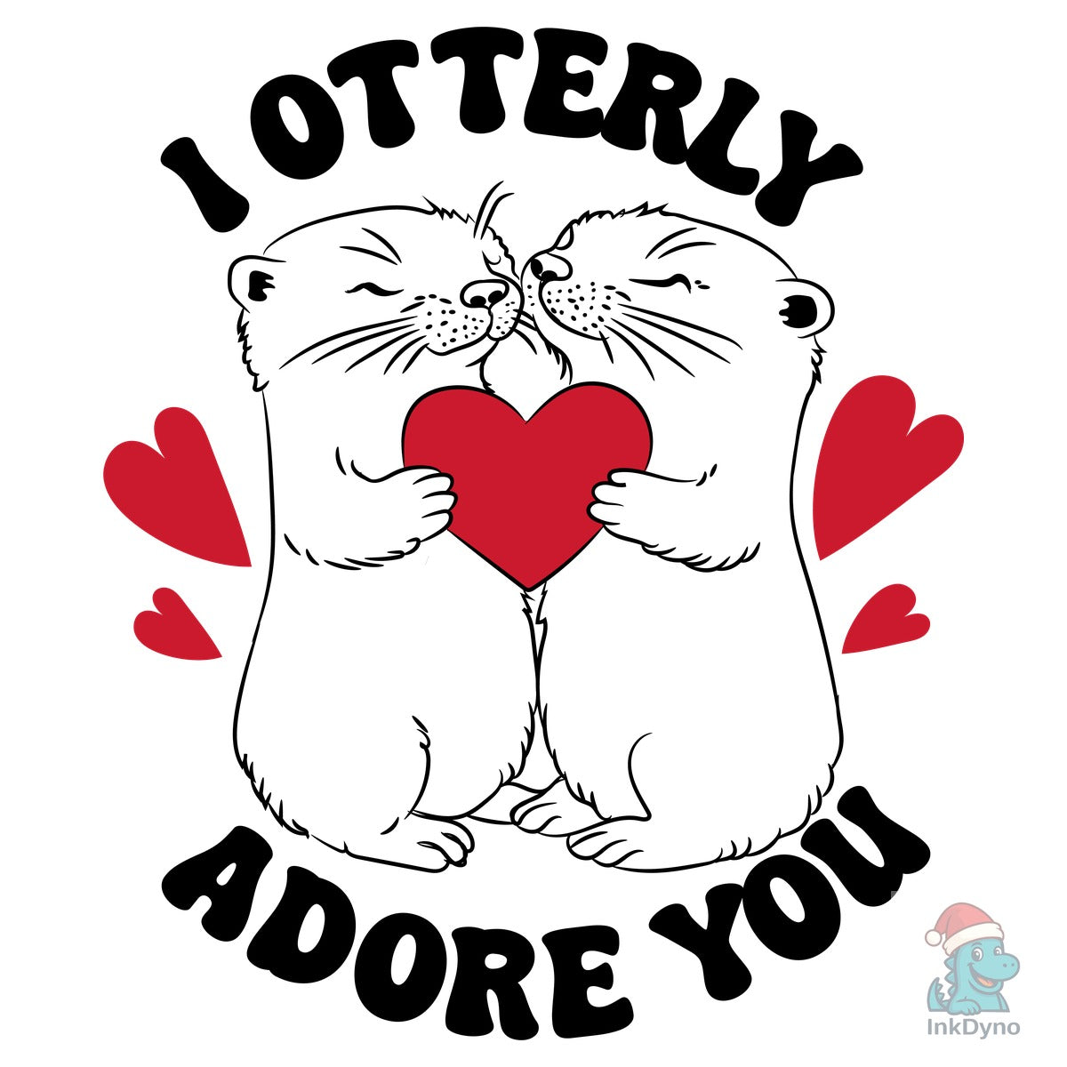 Cute Otter Valentine Day Design