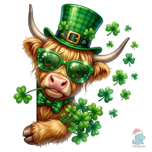 Highland Cow St Patrick's - DTF Transfer
