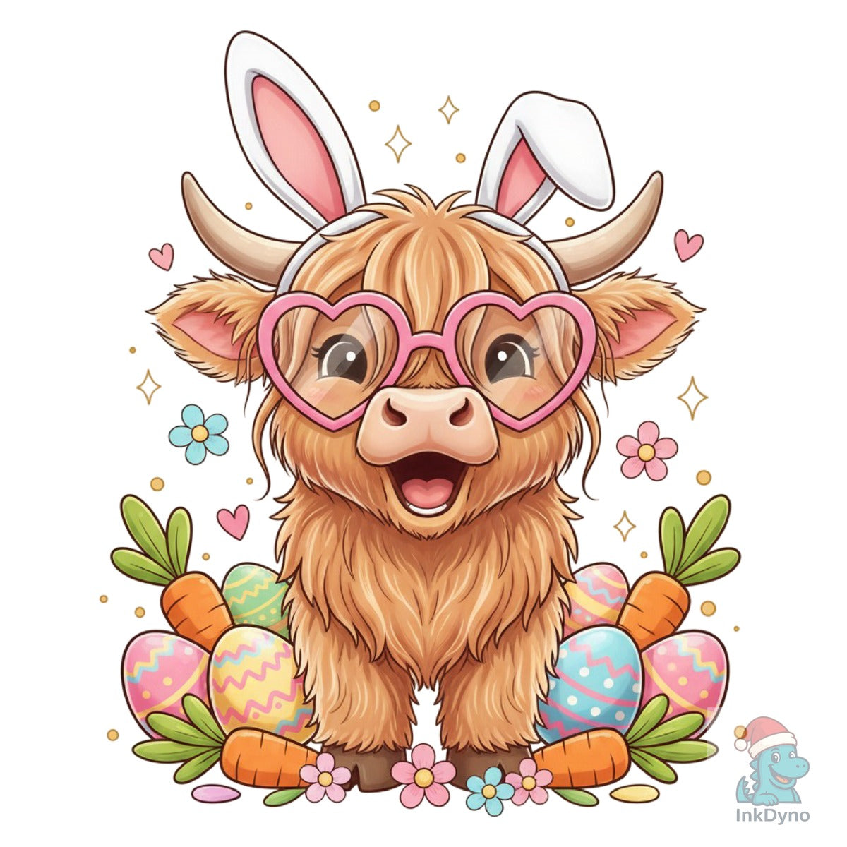 Easter Day Highland Cow