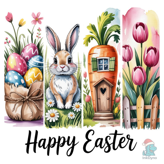 Happy Easter Bunny Vintage Easter - DTF Transfer