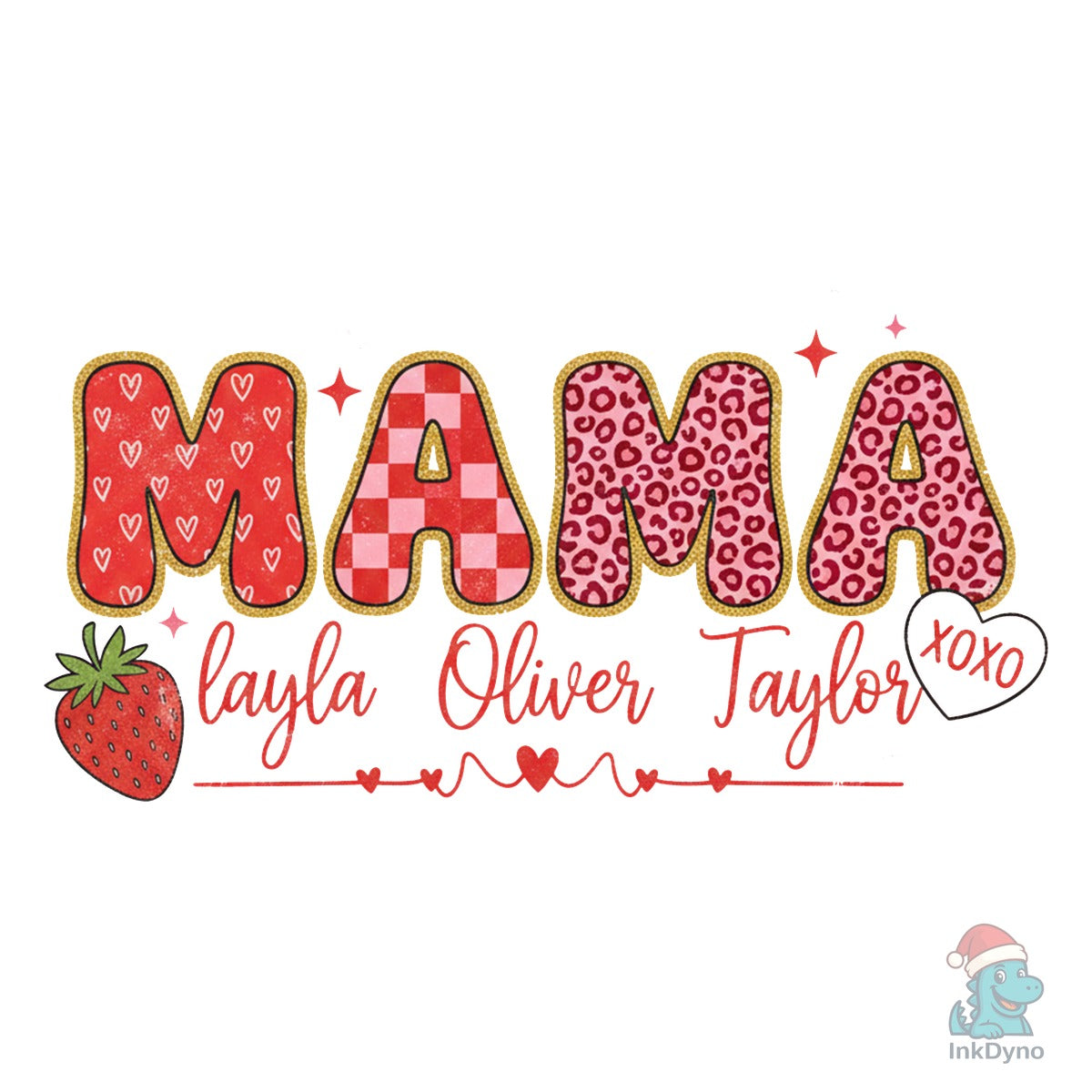 Preppy Mama Valentine Glitter
