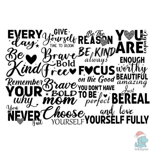 Boho Motivational Quotes - DTF Transfer