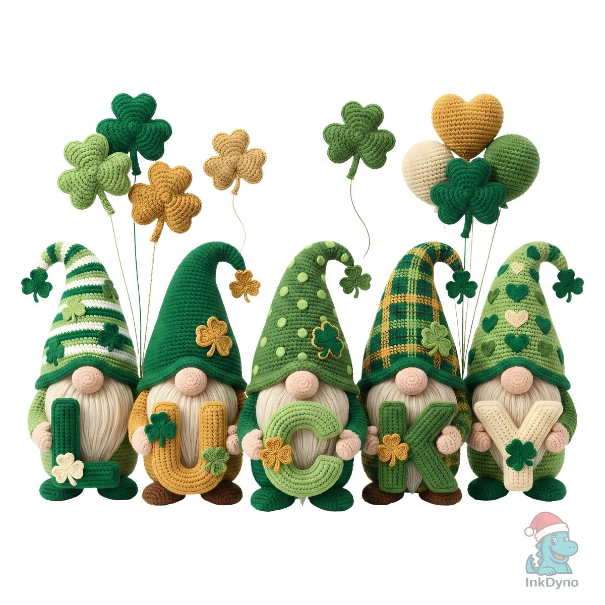 Faux Yarn LUCKY St Patrick's Day Gnome