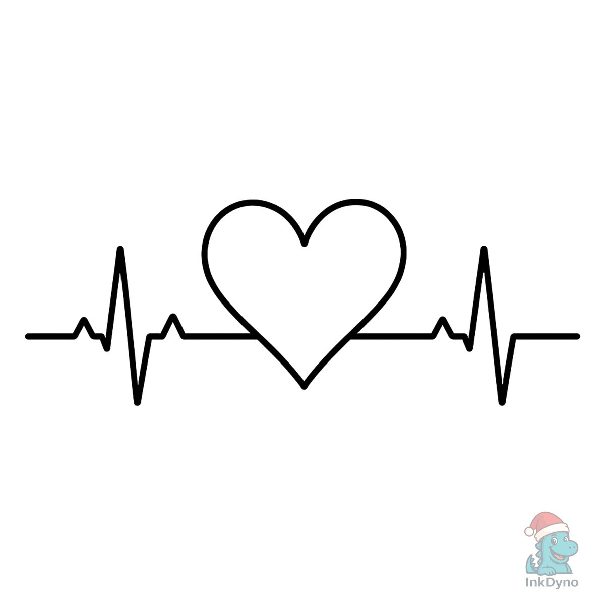 Heart Beat Line Love