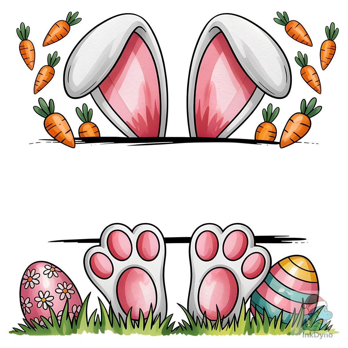 Easter Bunny Name Frame Sublimation