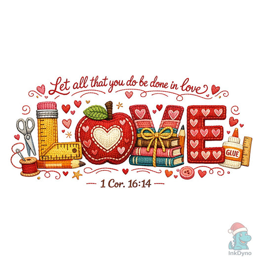 Latch Hook Yarn Crochet Love Valentine - DTF Transfer