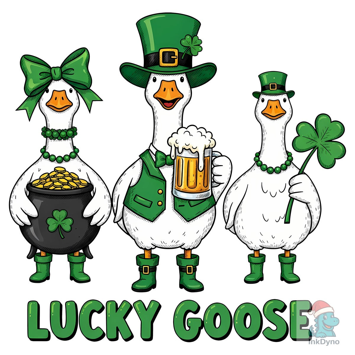 Lucky Goose St Patrick Day Design