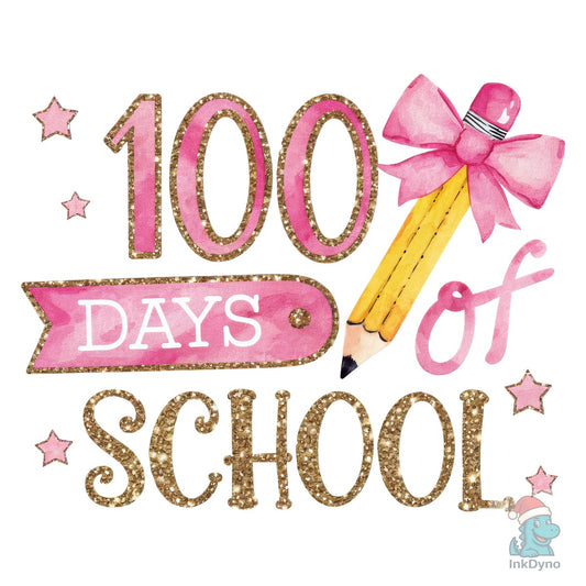 100 Days of School Coquette Pencil - DTF Transfer