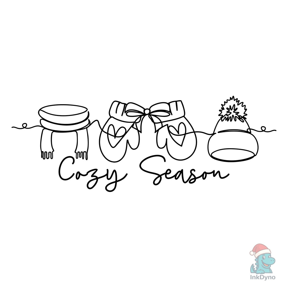 Cozy Season Single Line Drawing