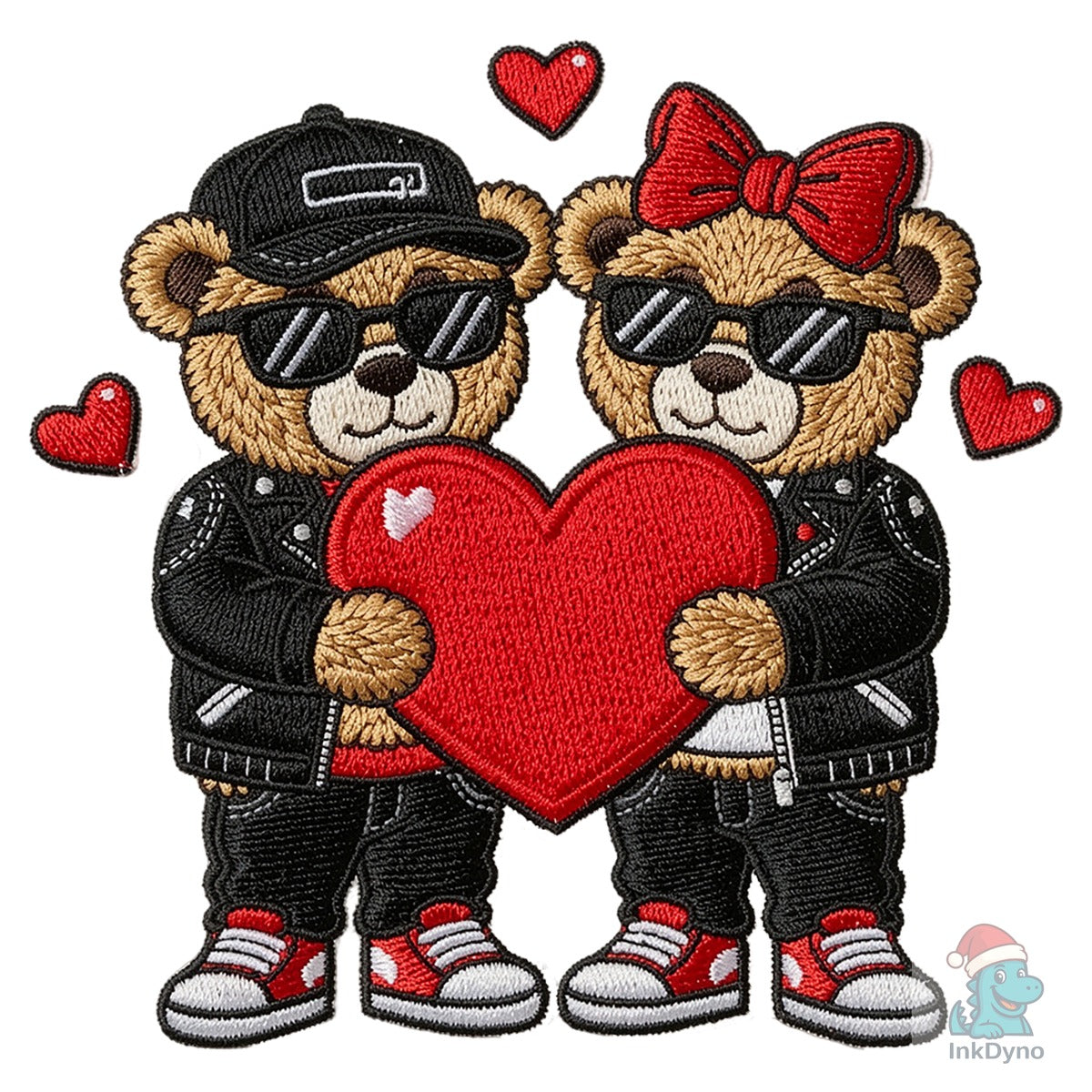 Faux Yarn Hip Hop Teddy Bear Valentine