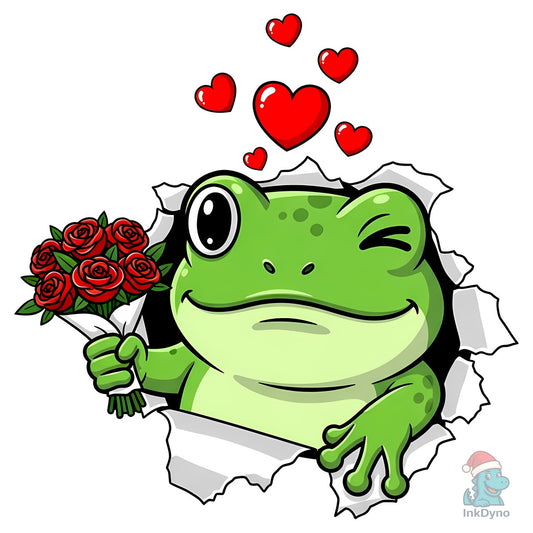 Funny Frog Valentine Love - DTF Transfer