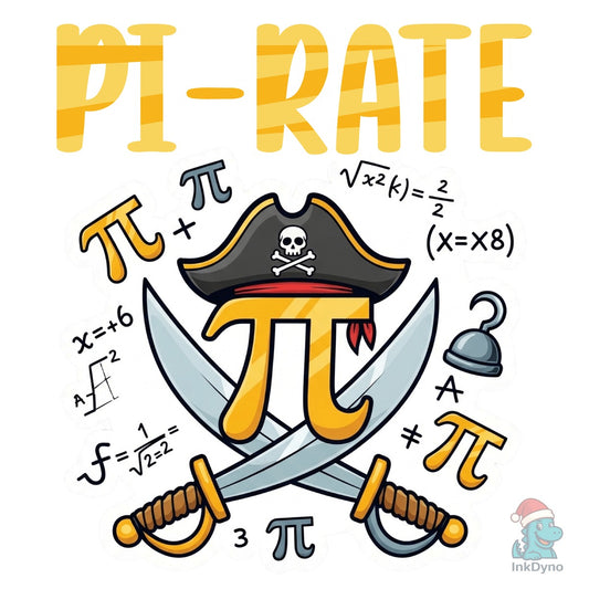 Funny Pirate Pi Pun Design - DTF Transfer
