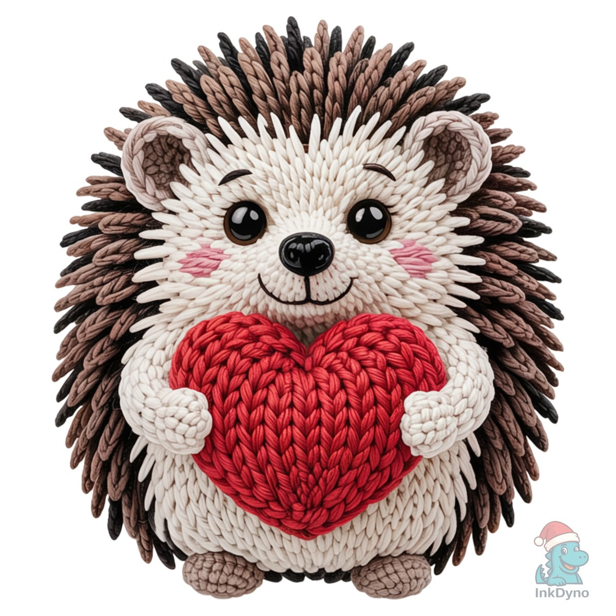 Crochet Hedgehog Holding Heart