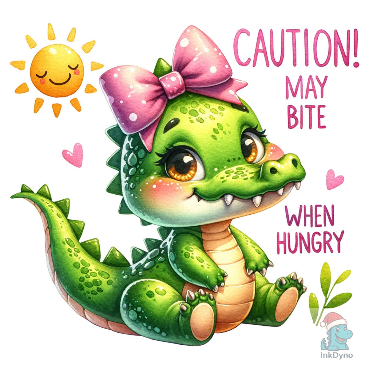 Funny Baby Crocodile with Bow Kids