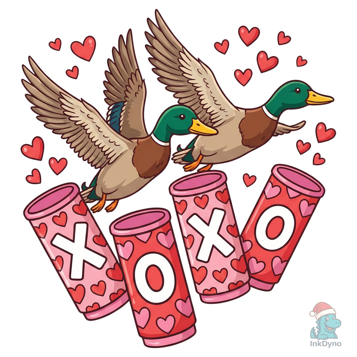 XOXO Valentine Hunting Duck Sublimation