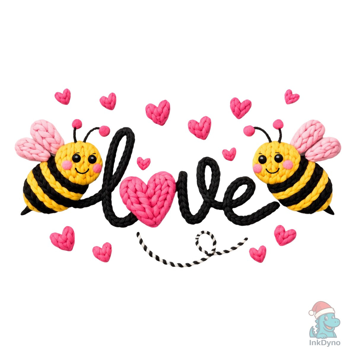 Crochet Valentine Bee Love