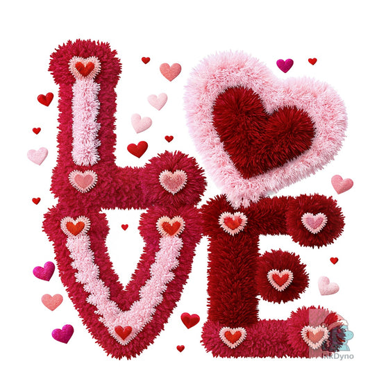 Faux Yarn Crochet Love Valentine - DTF Transfer