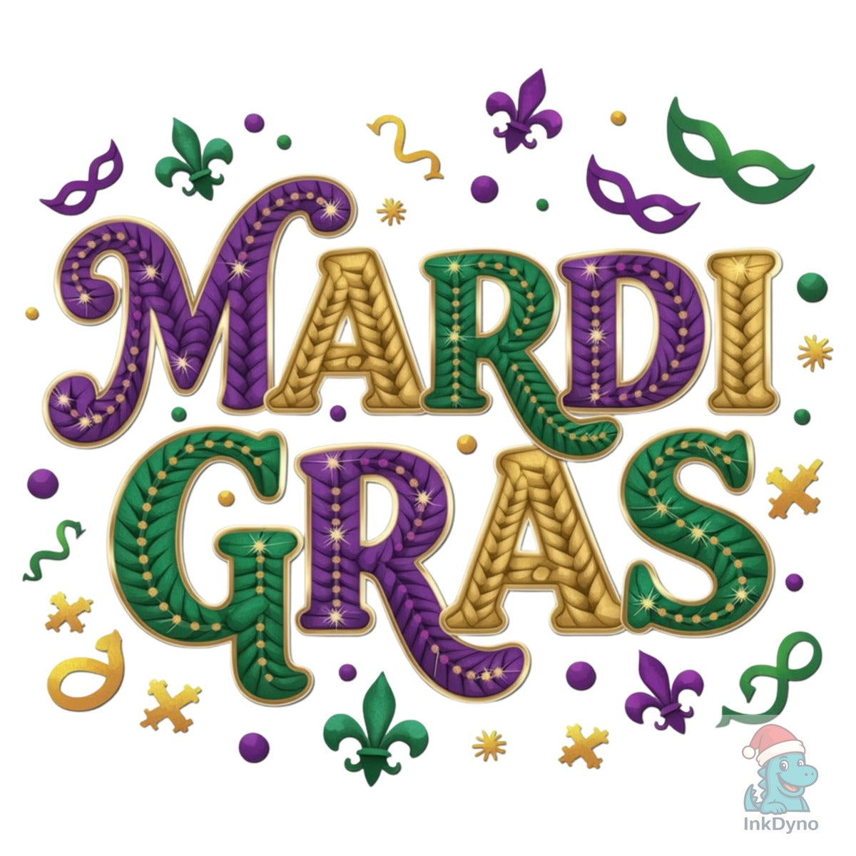 Faux Yarn Mardi Gras