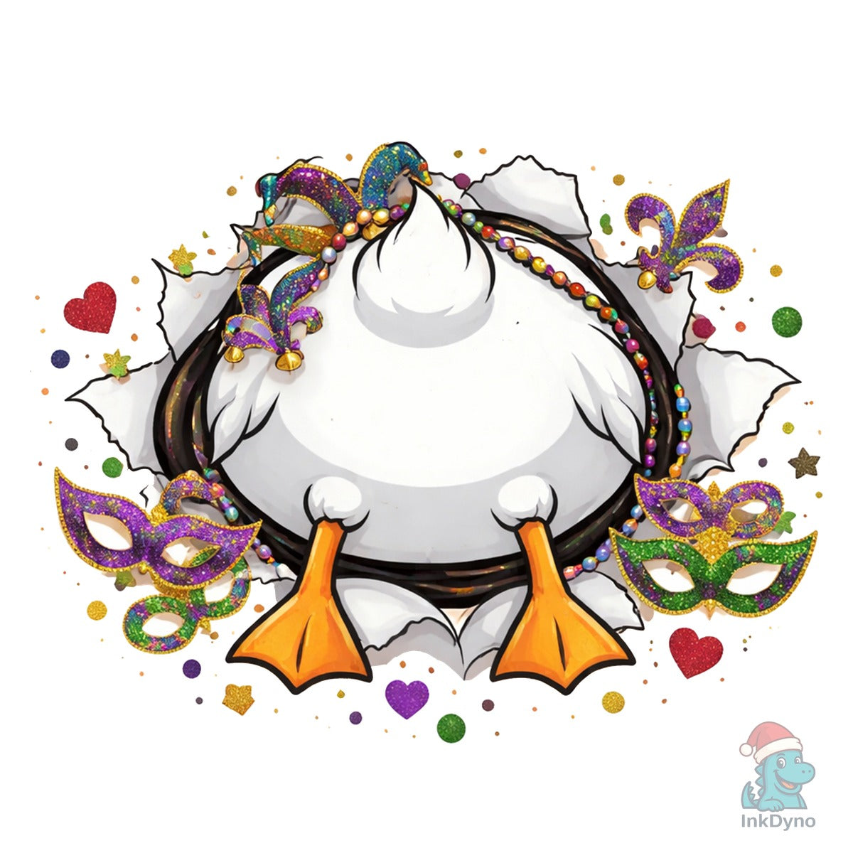 Funny Goose Mardi Gras Retro Carniv