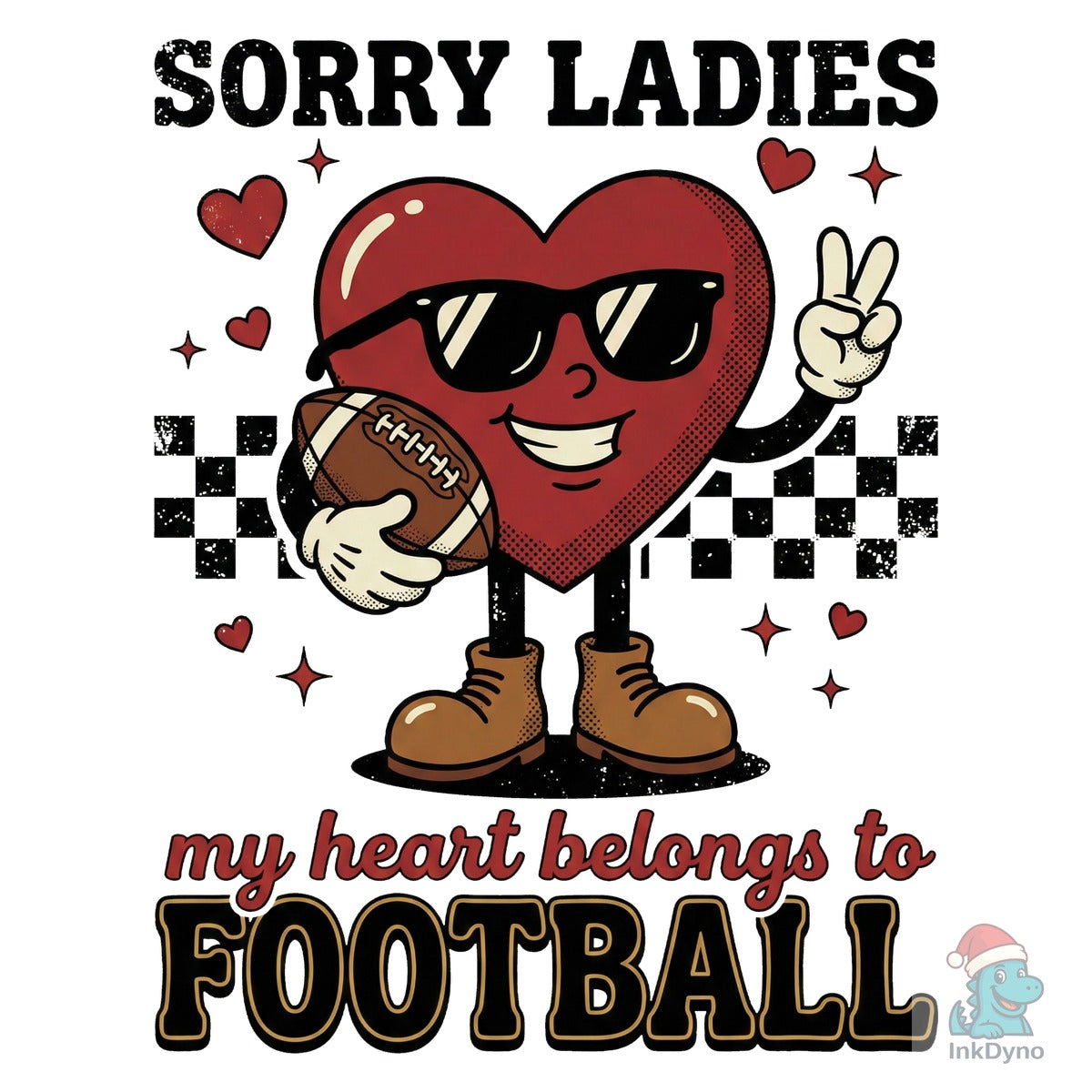 Funny Valentine Heart Football
