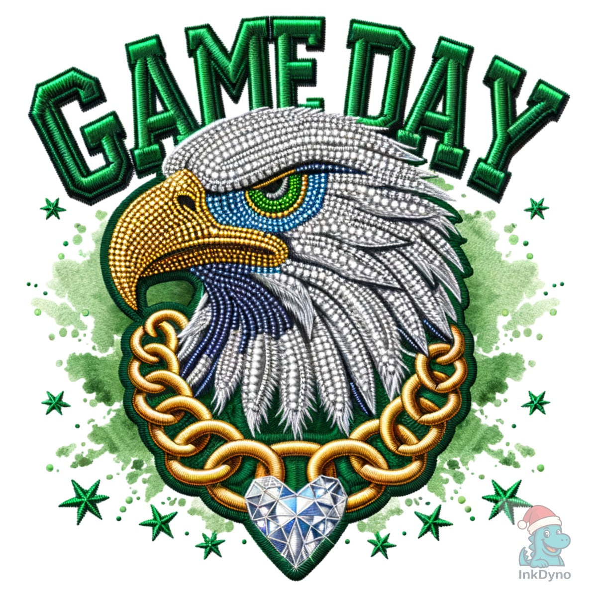Green Mascot Eagles Game Day