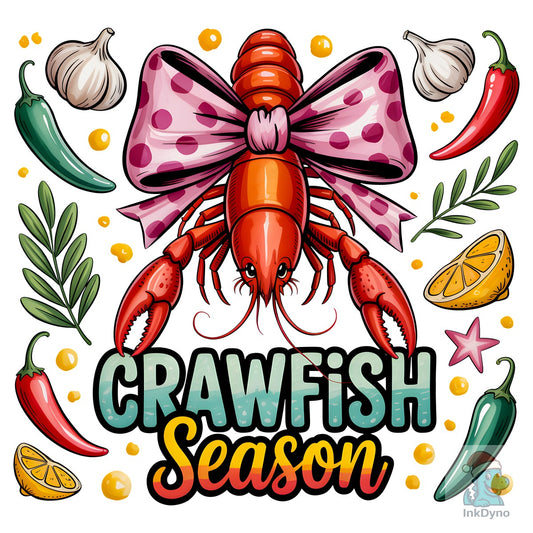 Crawfish Season Preppy Crawfish - DTF Transfer