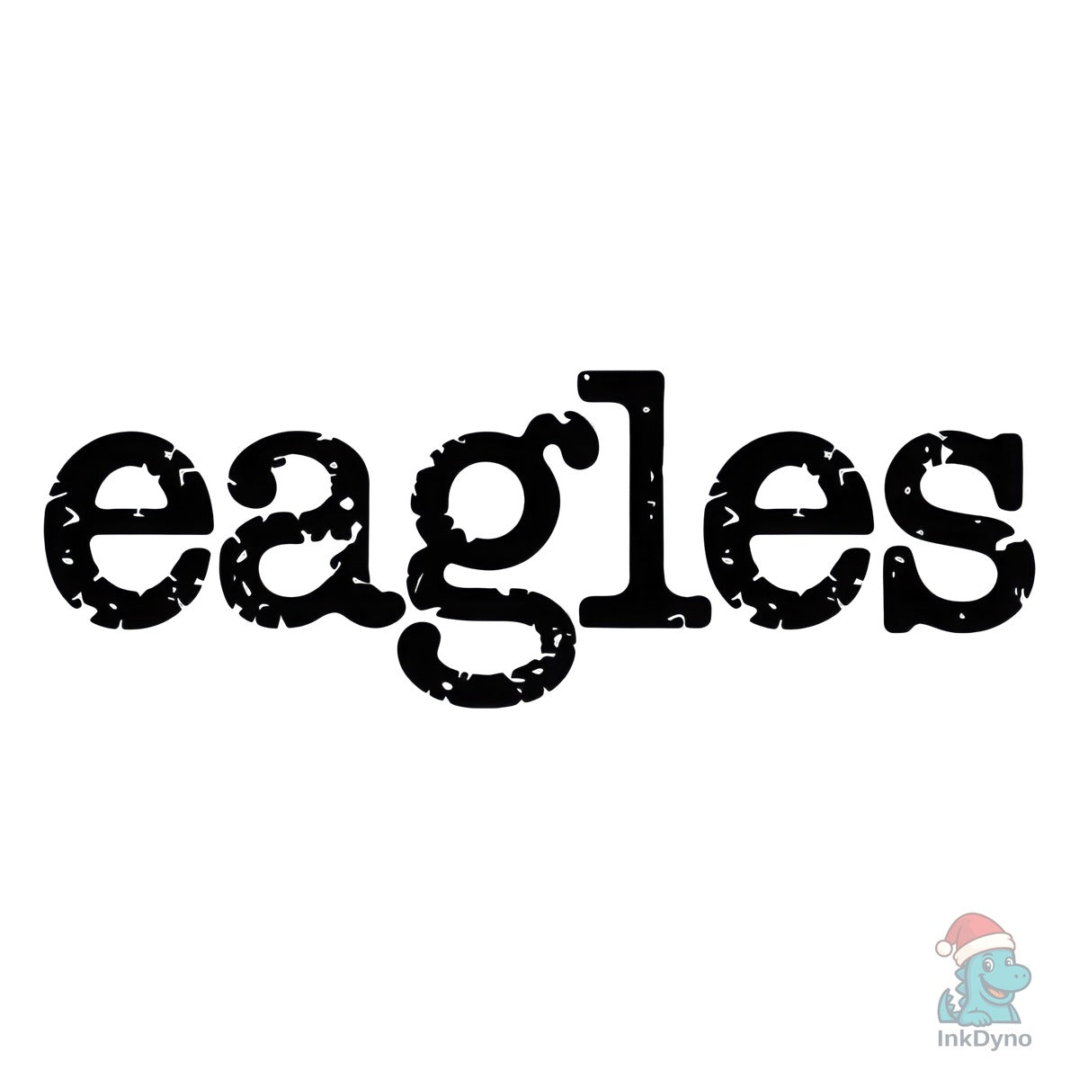 Eagles Typography Football Mascot