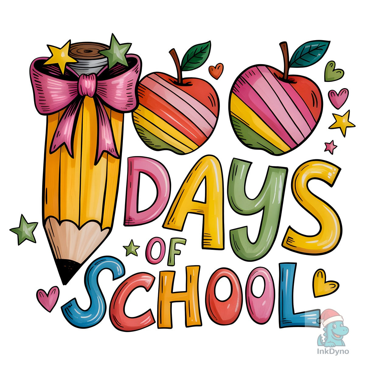 Kid Drawn 100 Days of School Crayon