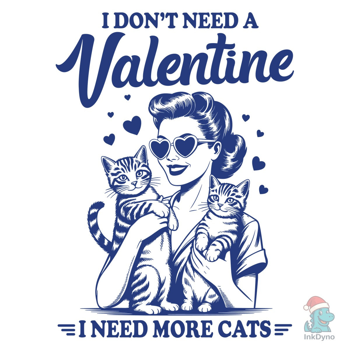 Retro Cat Mom Valentine Anti Valentine
