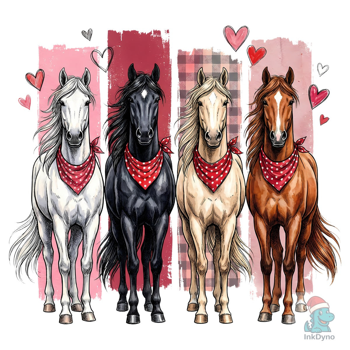 Romantic Valentine's Day Horses