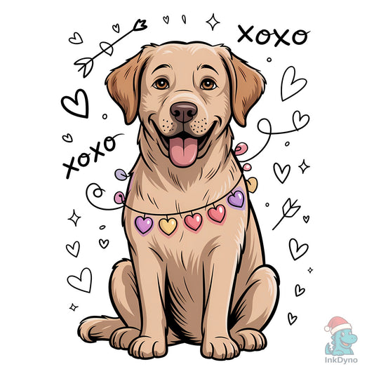 Valentine Labrador Retriever Sublimation - DTF Transfer