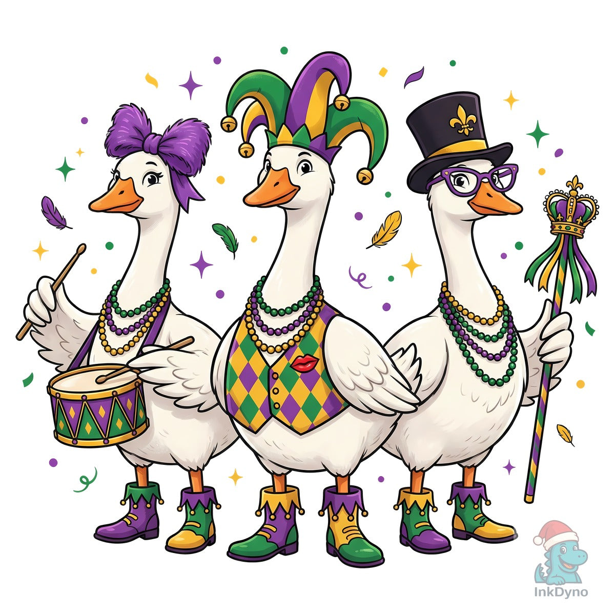 Mardi Gras Goose Sublimation