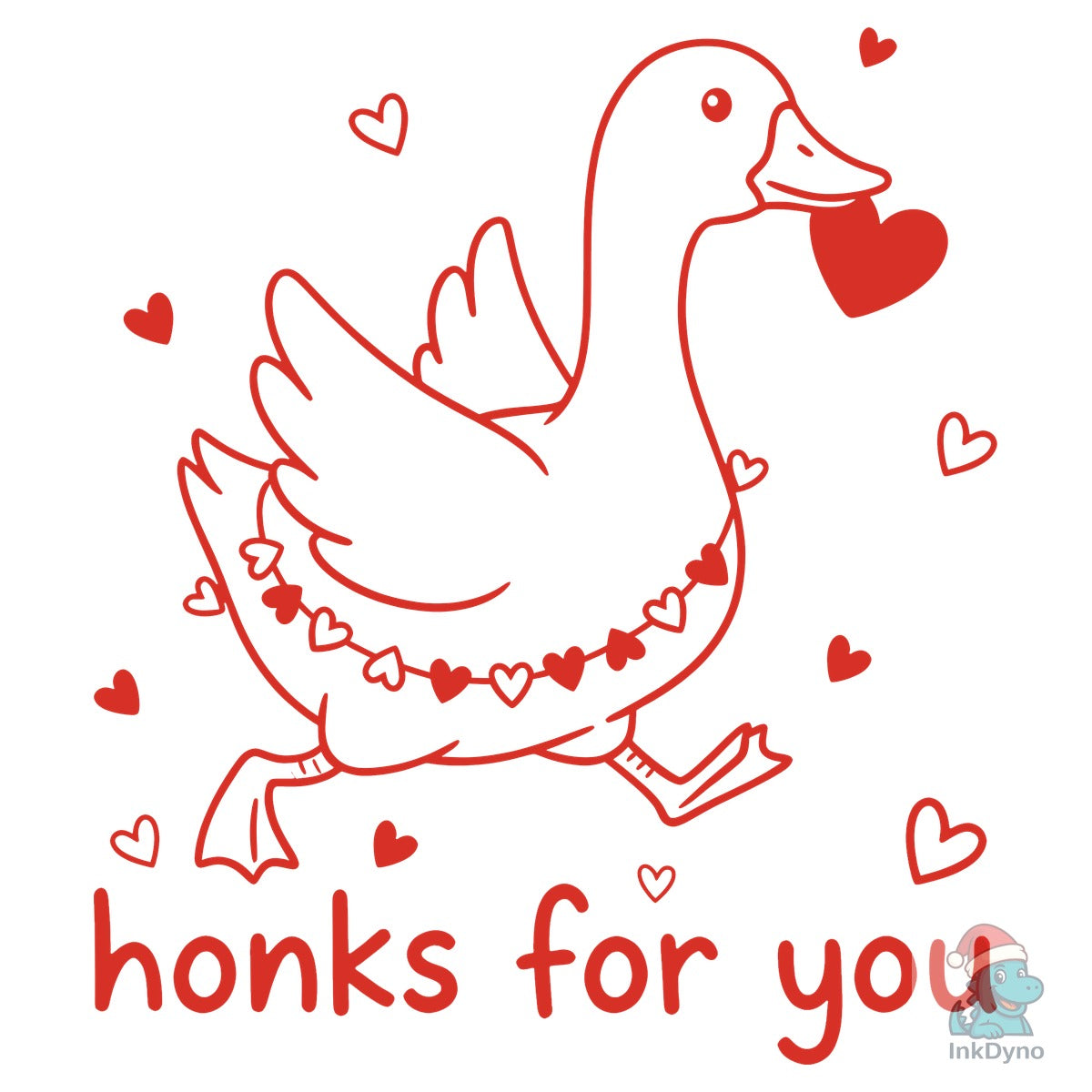 Honks for You Cute Goose Valentine