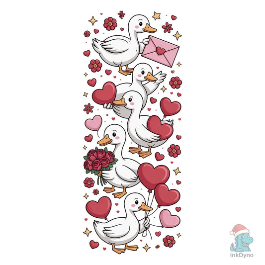Retro Valentine Goose Funny Valenti - DTF Transfer
