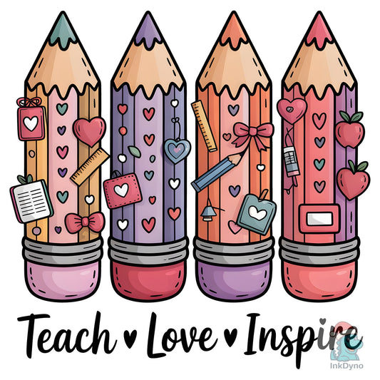 Valentine Teacher Sublimation Shirt - DTF Transfer