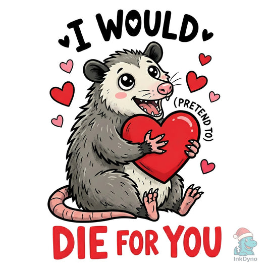 Funny Opossum Valentine's Day - DTF Transfer