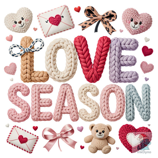 Love Season Crochet Sublimation - DTF Transfer